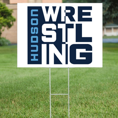 Hudson Wrestling Corrugated Plastic Yard Sign